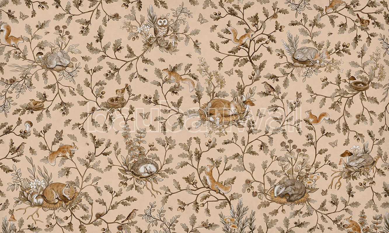 Playful Woods – Vintage Beige
