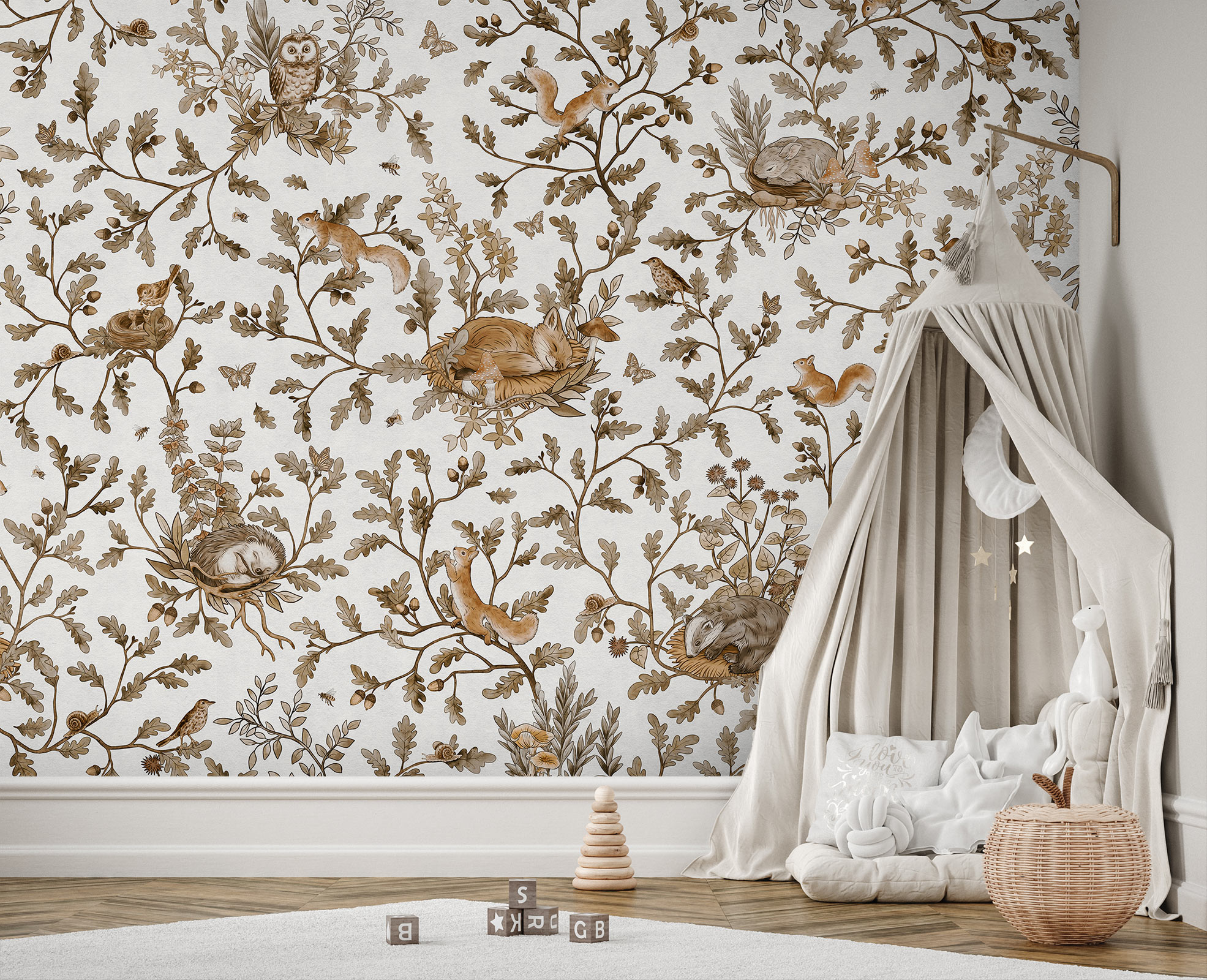 Playful Woods – Vintage White