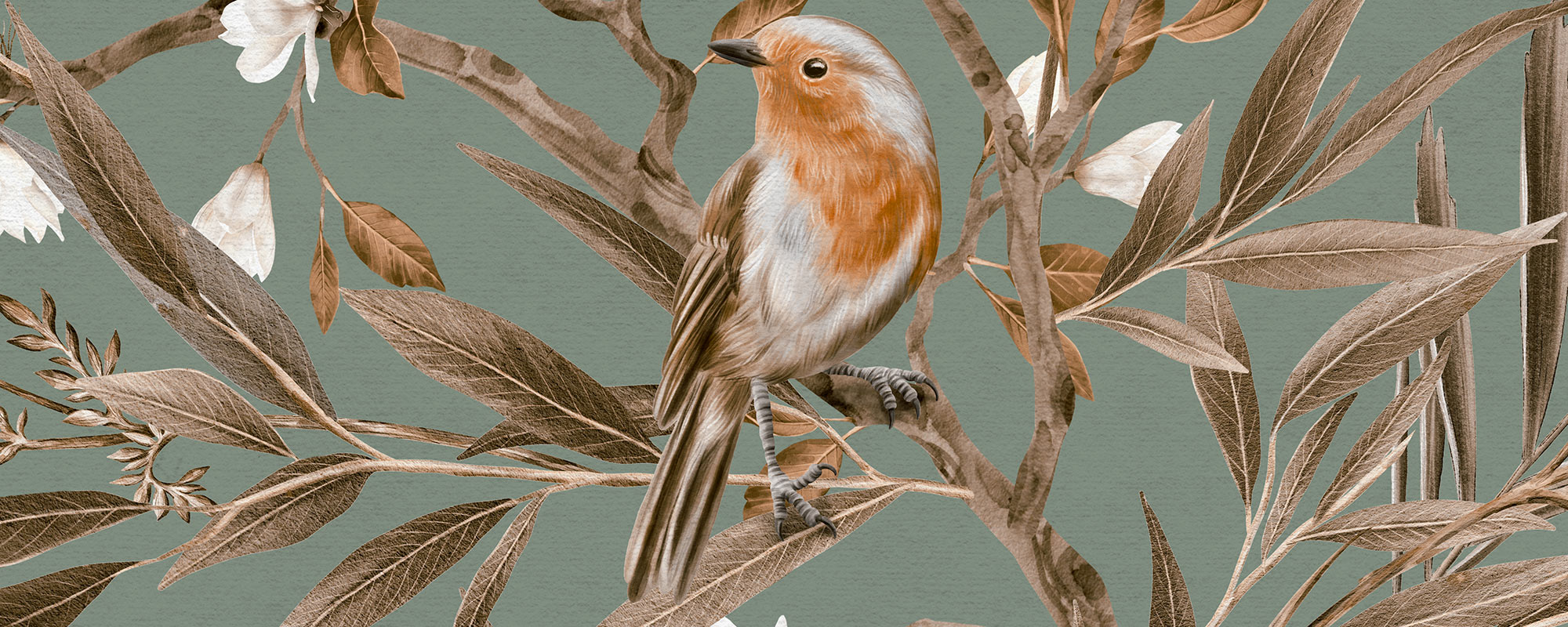 Playful Robins Vintage – Teal