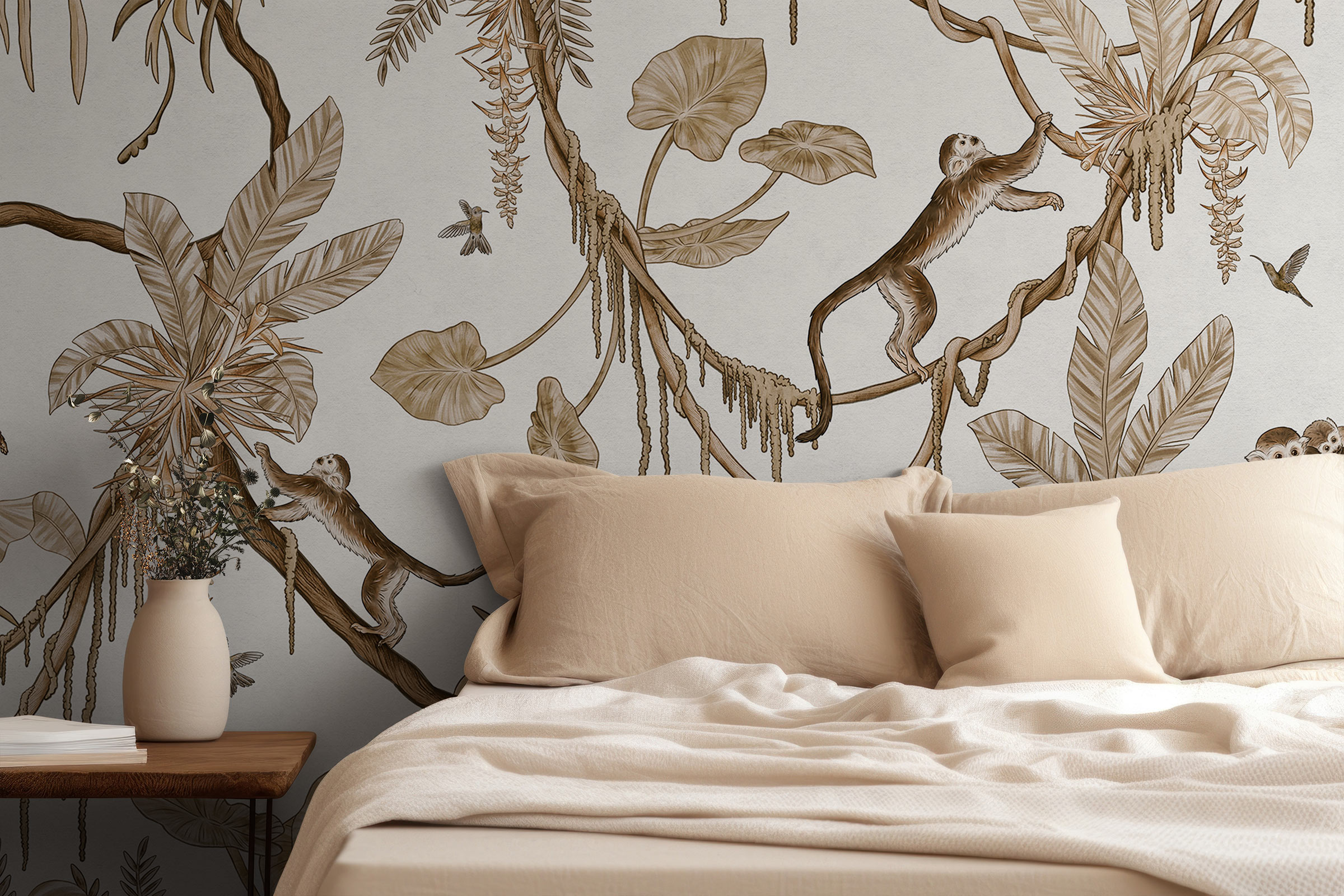 Playful Monkeys – Vintage White