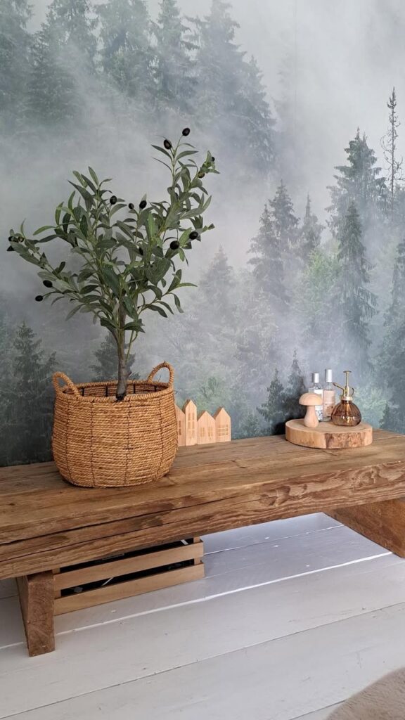 Misty forest photo wallpaper by Baubauwall Wallpaperps