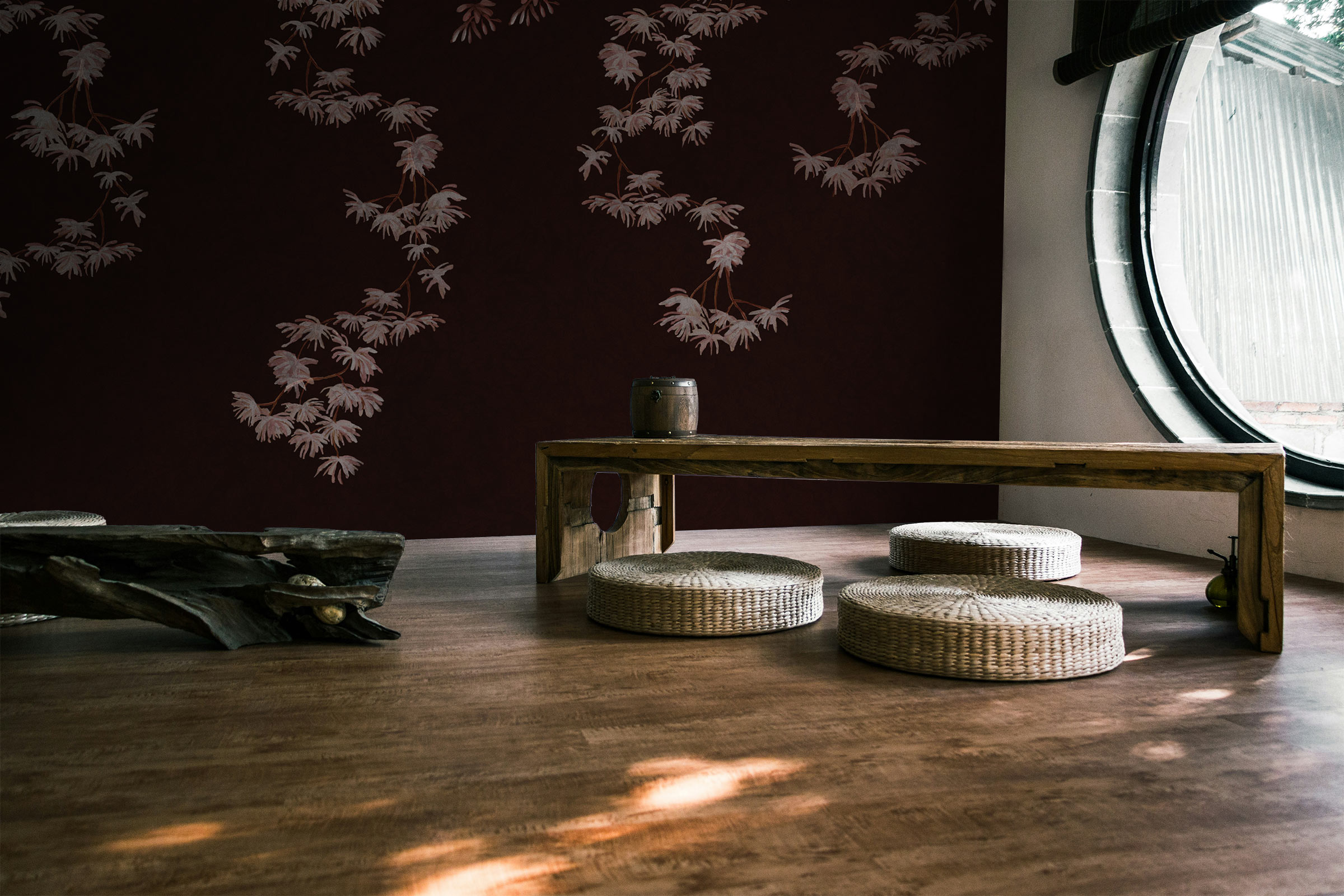 Byobu Blooms – Chocolate Brown