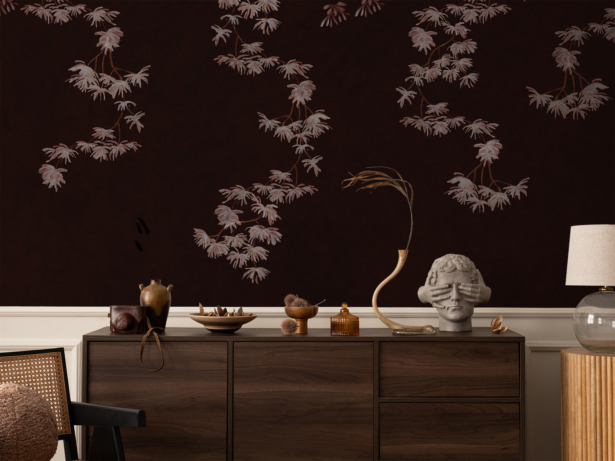 Byobu Blooms – Chocolate Brown