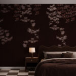 Suminagashi Blooms – Chocolate Brown