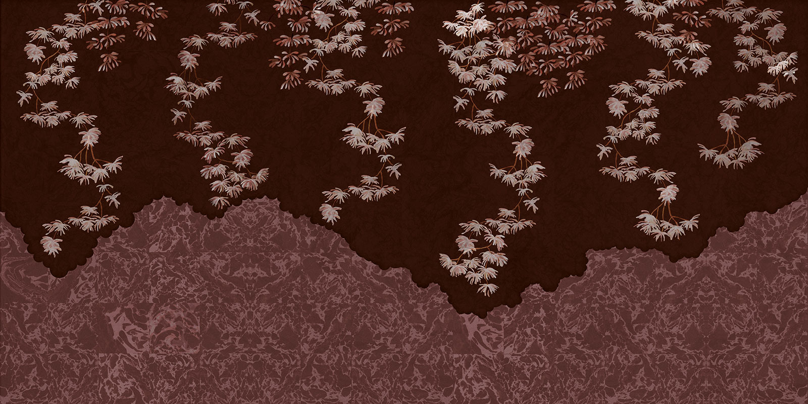 Suminagashi – punakaspruun