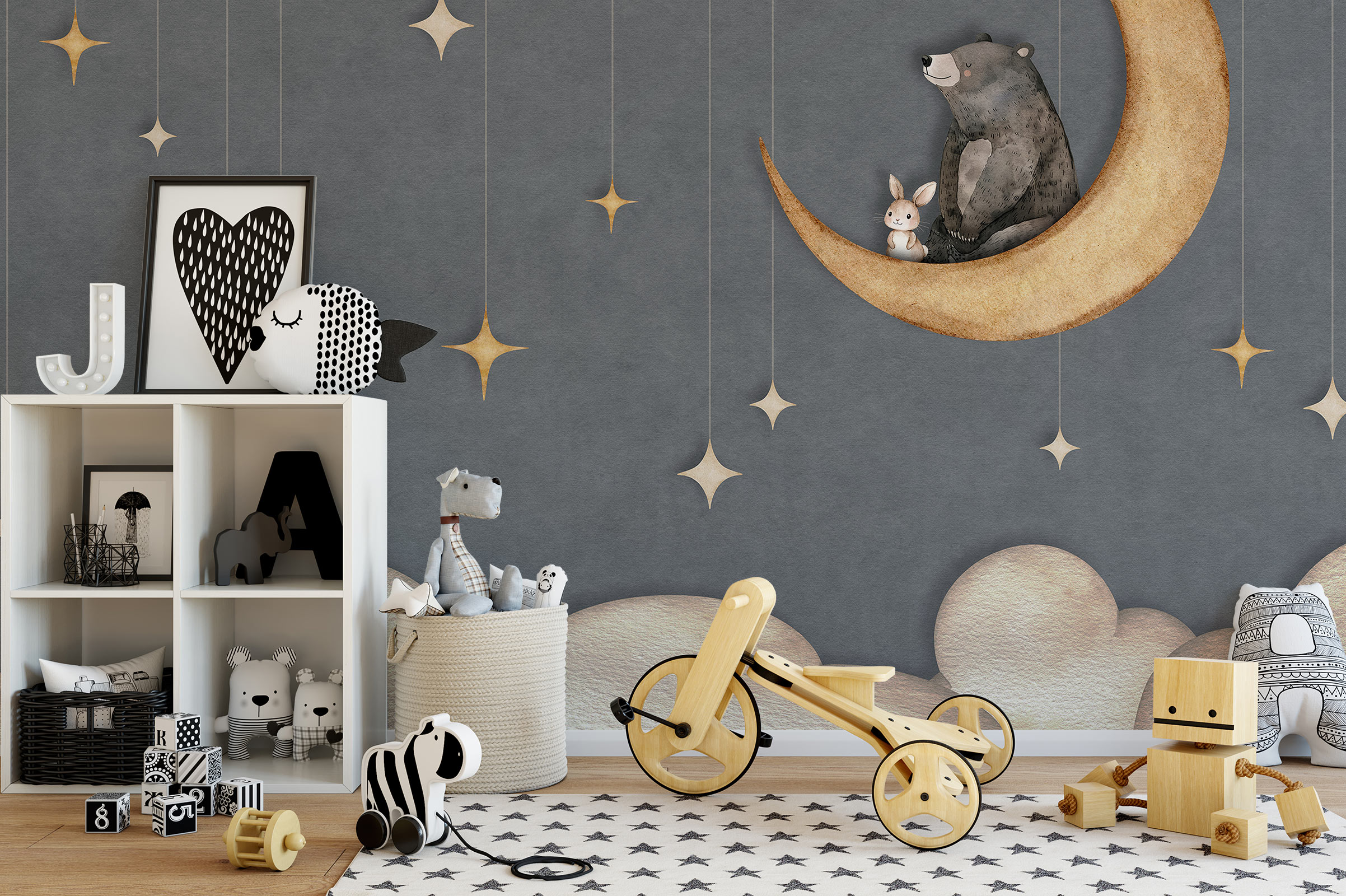 Bear on the Moon – Grey