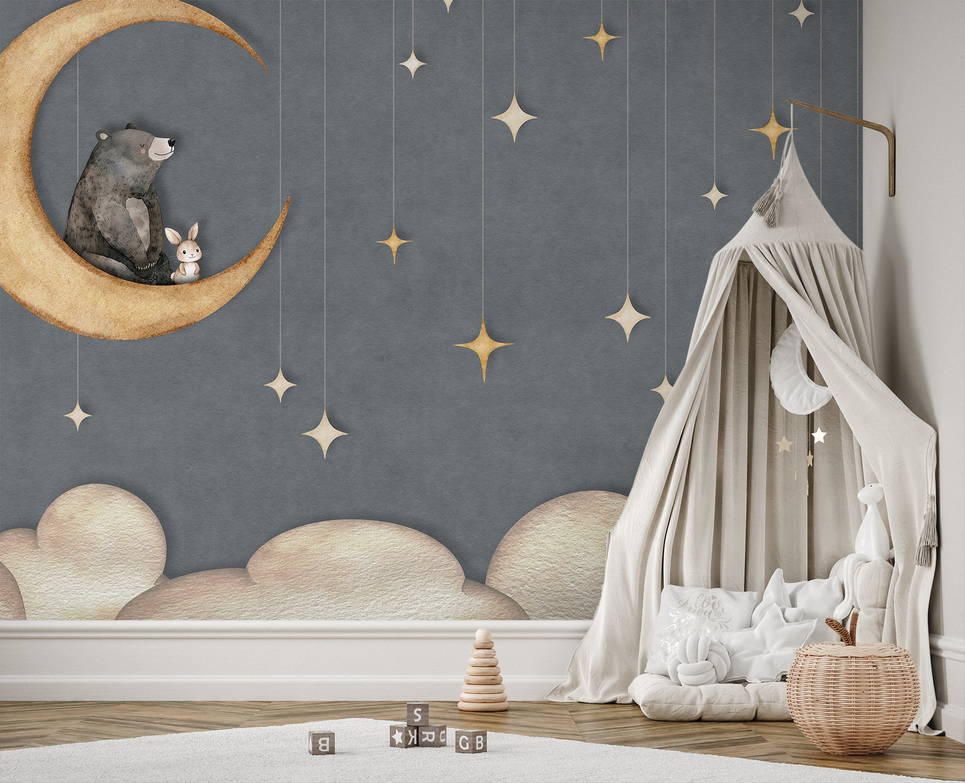 Bear on the Moon – Grey