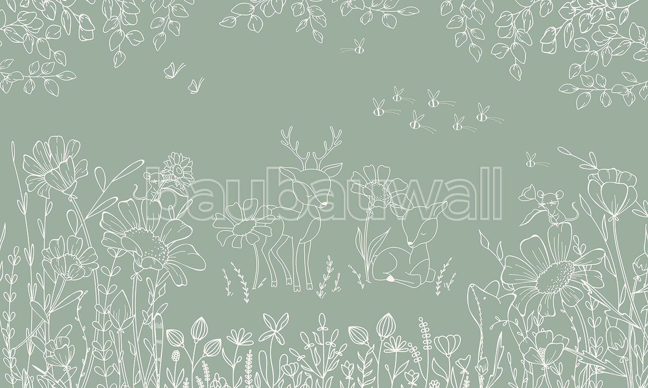 Deer Doodles – Green