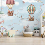 Lastetoa tapeet – Õhupallireis – helesinine