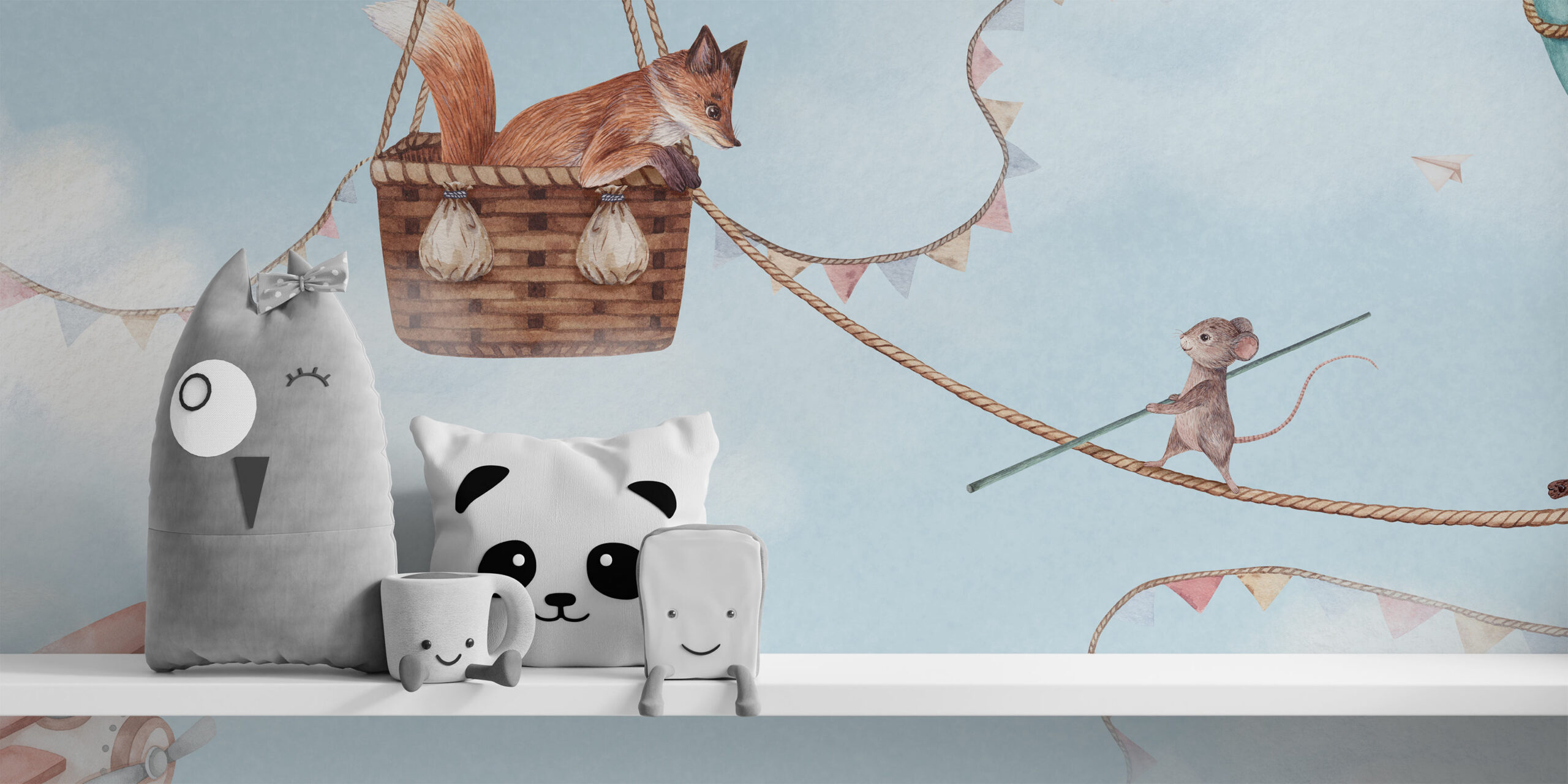 Lastetoa tapeet – Õhupallireis – helesinine