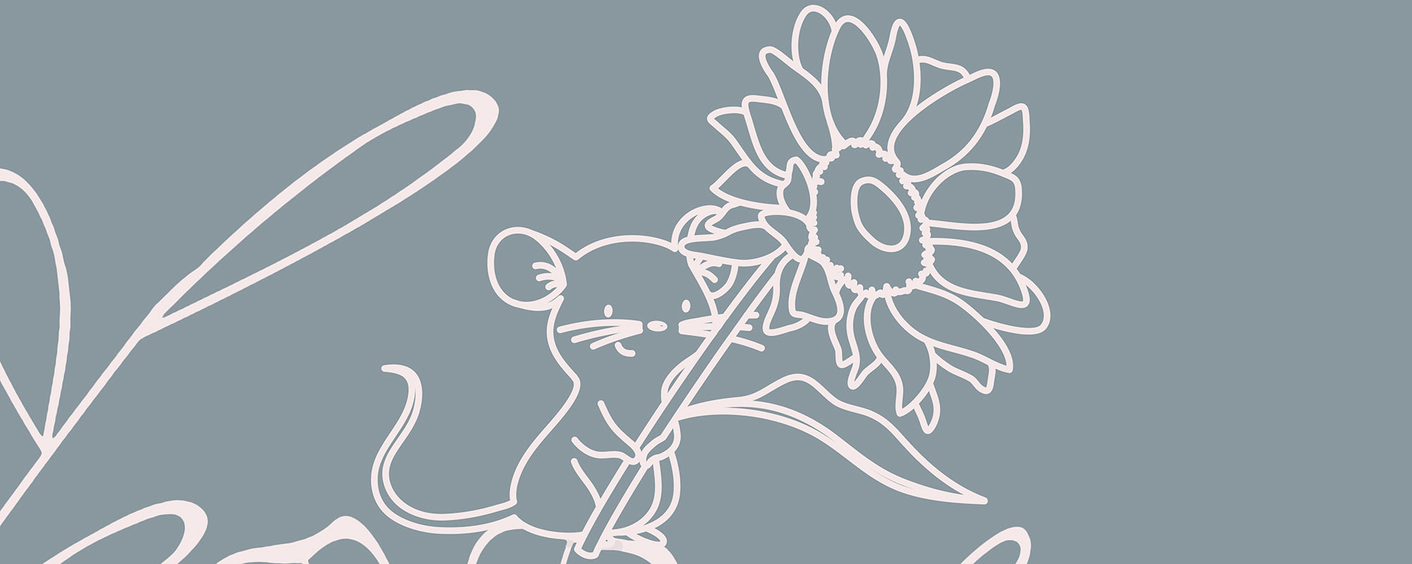 Deer Doodles – Blue