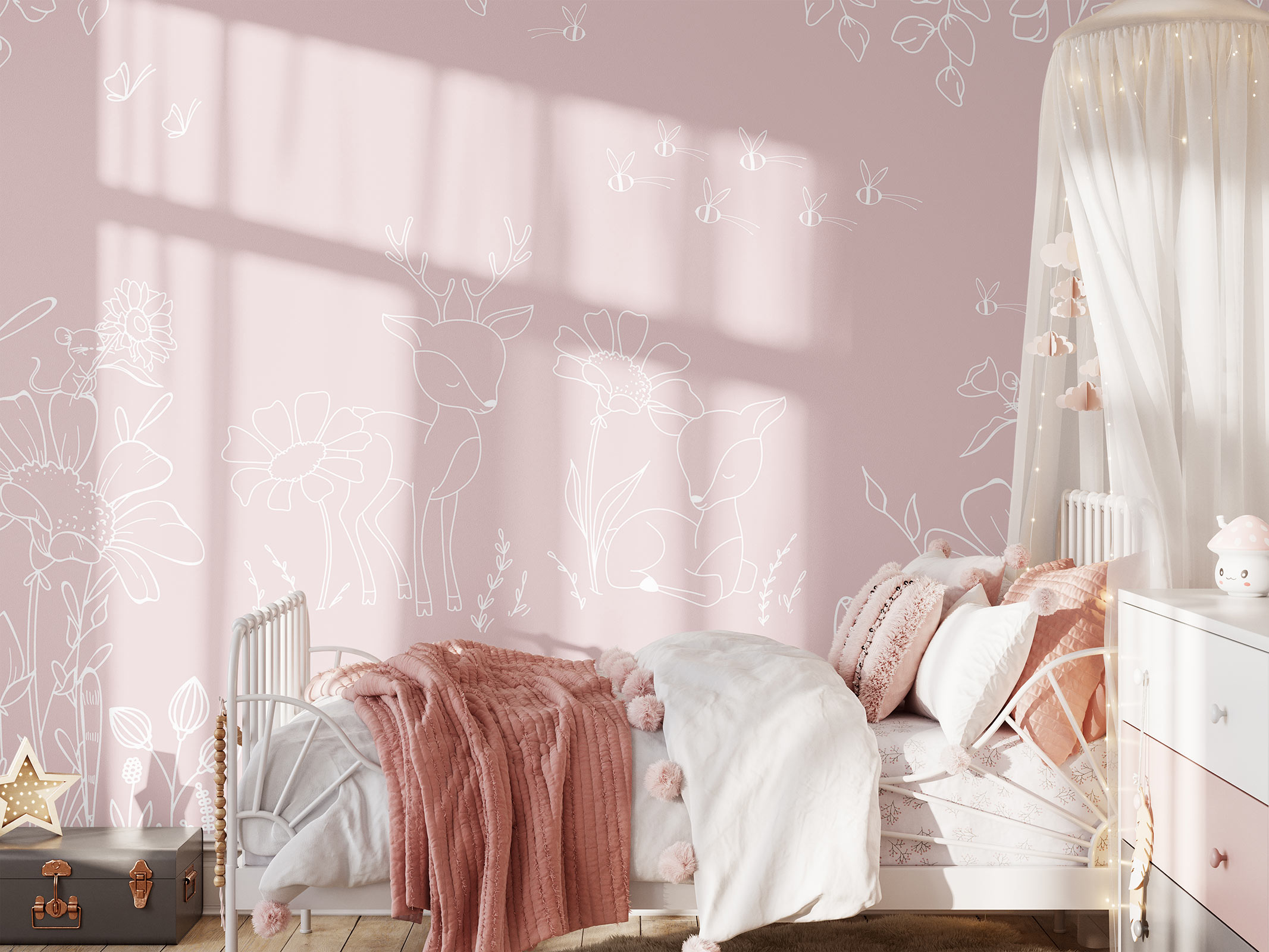 Deer Doodles – Pink