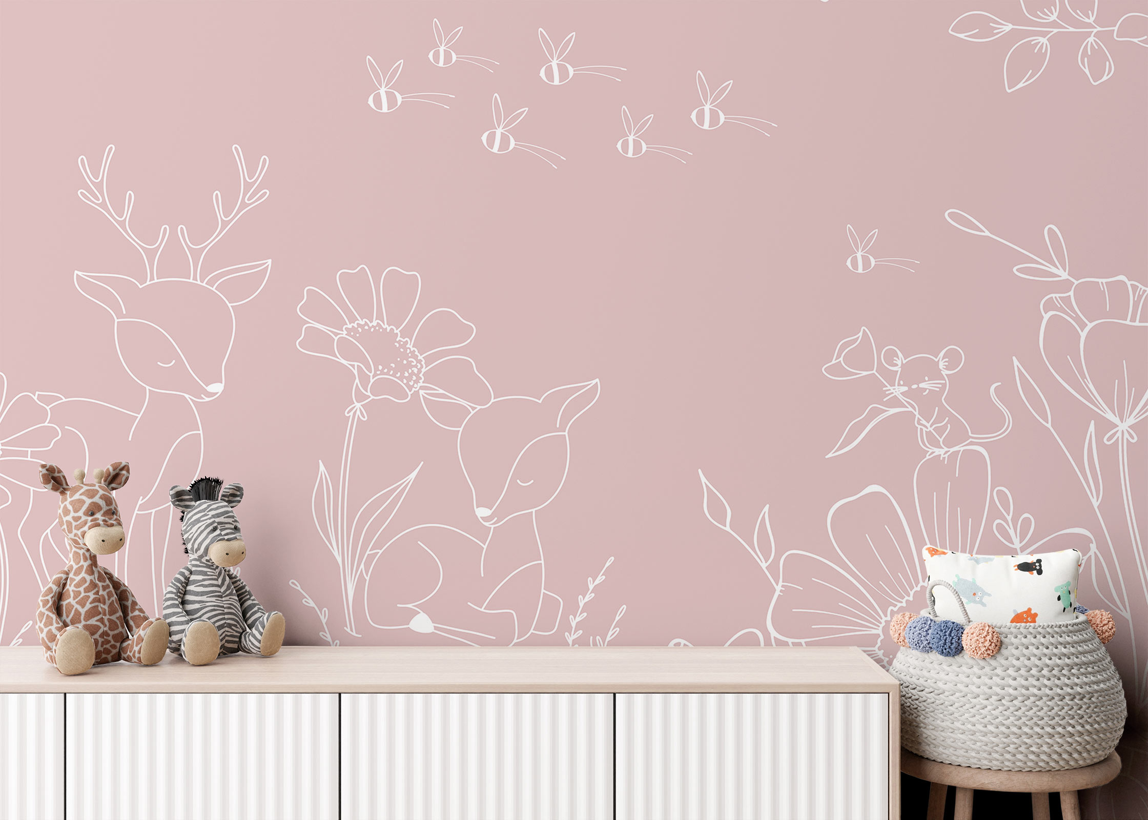 Deer Doodles – Pink