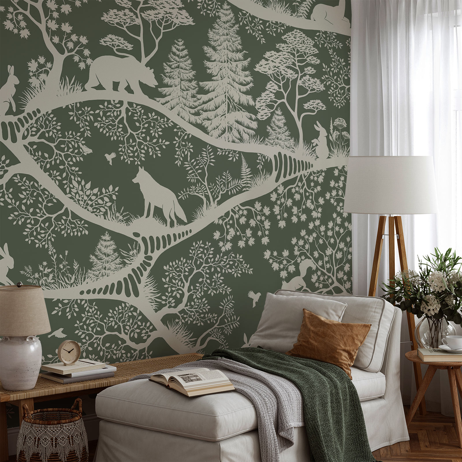 Nordic Nature in Green-White