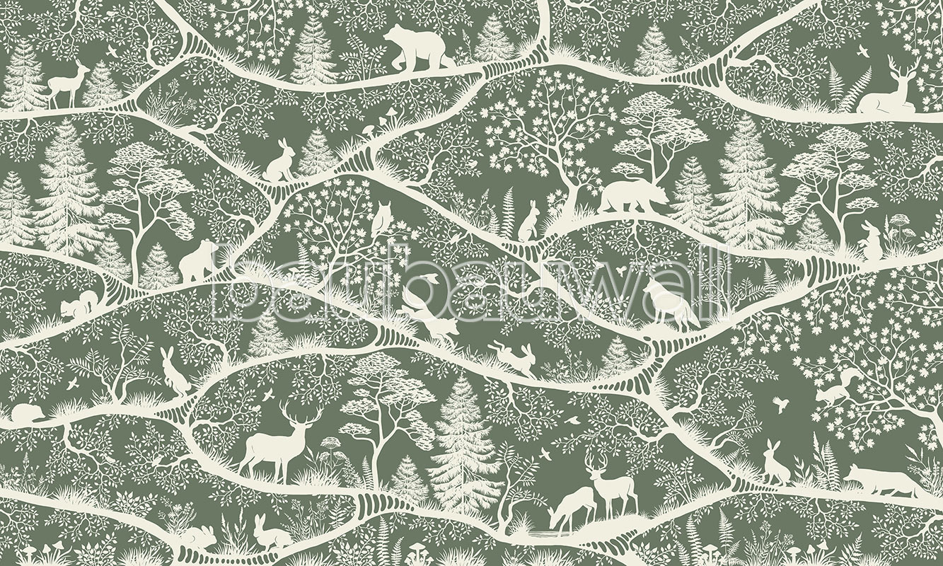 Nordic Nature in Green-White