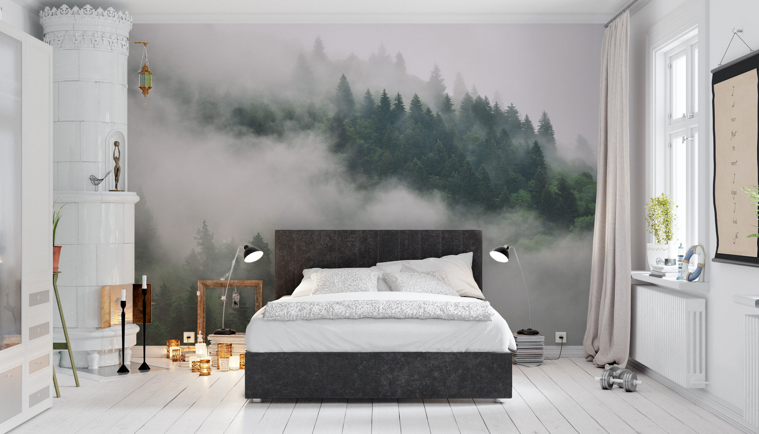 Photo Walllaper Fog Forest