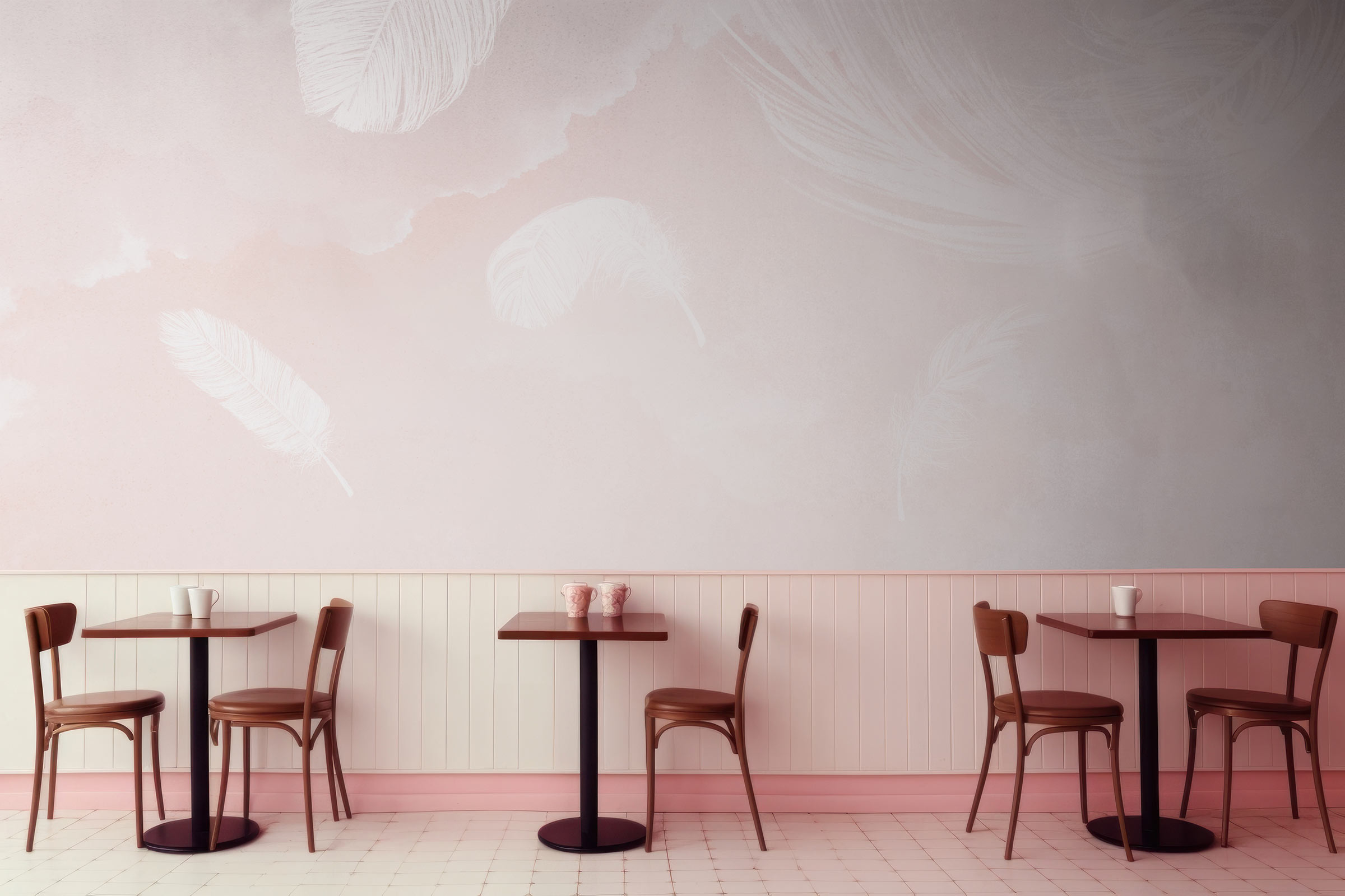 Falling Feathers – Pink