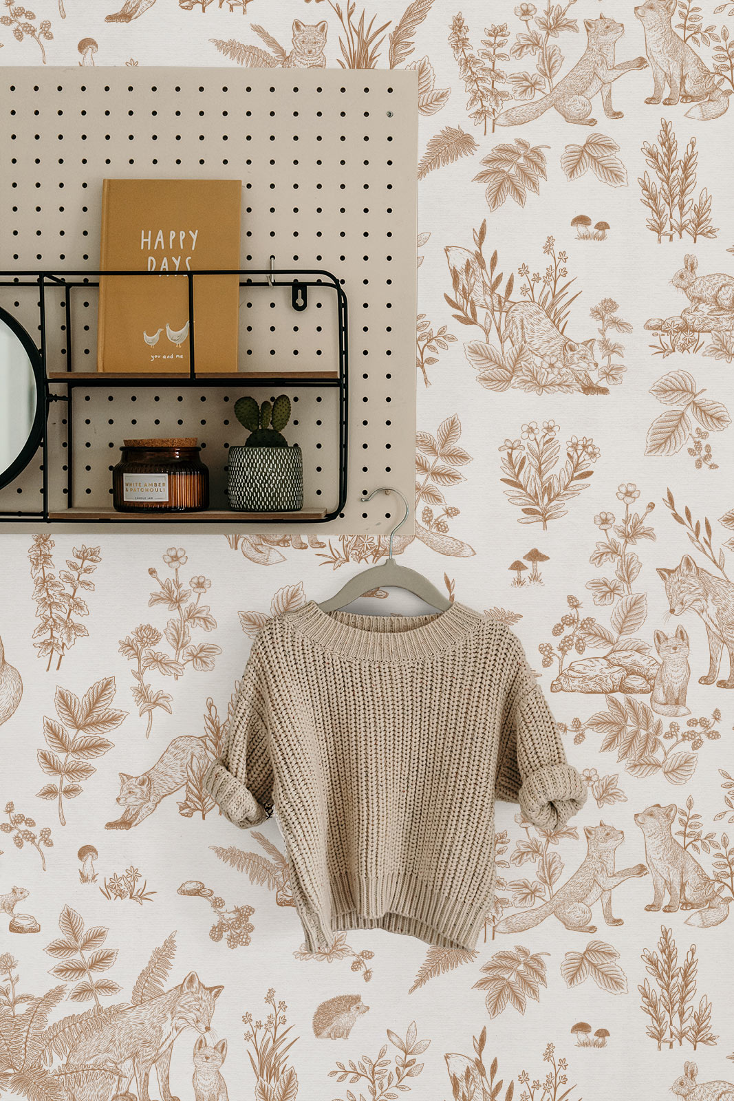 Fun Foxes – Sepia Beige