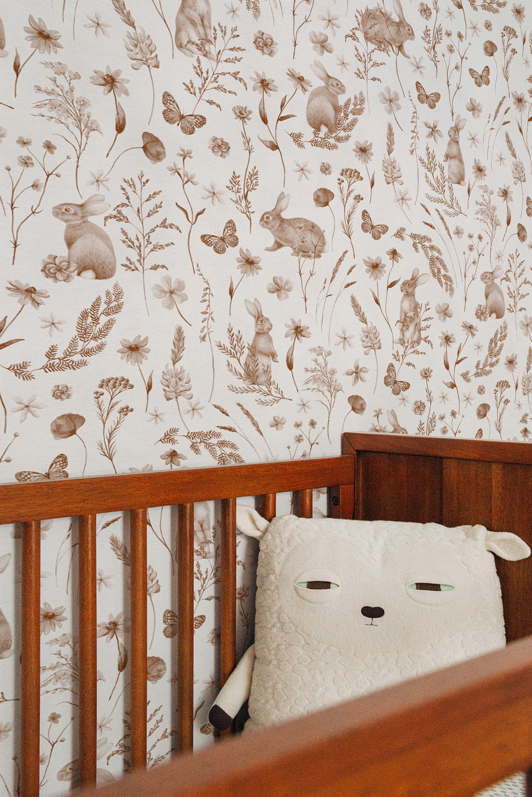 Country Rabbits – Sepia Beige