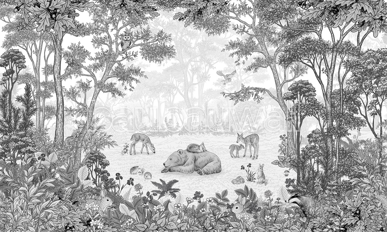 Sleepy Bear – Black & White